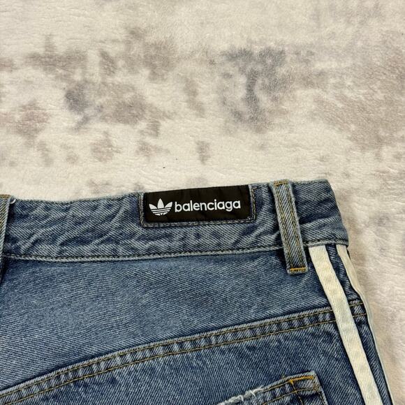 Authentic Balenciaga X Adidas Baggy Jeans S - Picture 4 of 7